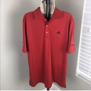 Adidas medium AFGL Golf Polo red shirt Broadlands